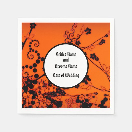 Halloween Skeleton Wedding Knapkins Serviette (Vorderseite)