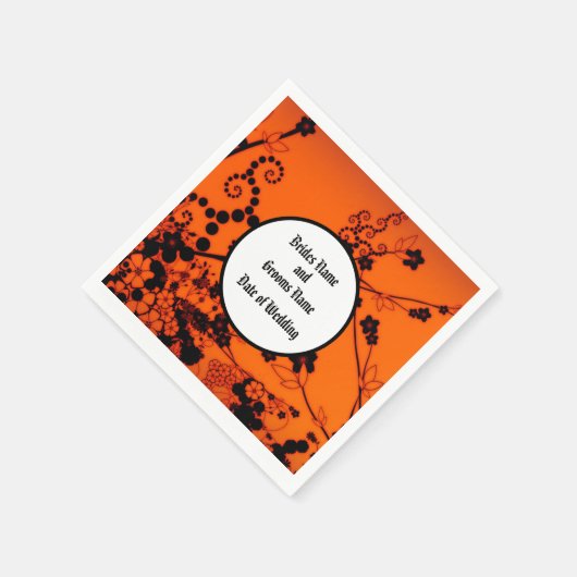 Halloween Skeleton Wedding Knapkins Serviette (Ecke)