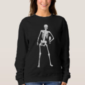 halloween skeleton weinglas gruselig lustig sweatshirt (Vorderseite)