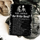 Halloween Skeleton Wer das beste Spiel der Braut k Einladung