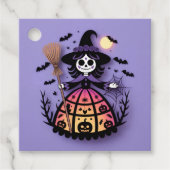 Halloween Skeleton Witch Geschenkanhänger (Vorderseite)