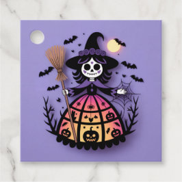 Halloween Skeleton Witch Geschenkanhänger