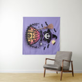 Halloween Skeleton Witch Wandteppich (Beispiel (Horizontal))