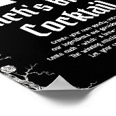 Halloween Skeleton Witch's Brew Cocktail Sign Poster (Ecke)