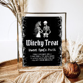 Halloween Skeleton Witchy Leckerei Süßigkeiten sig Poster