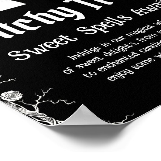 Halloween Skeleton Witchy Leckerei Süßigkeiten sig Poster (Ecke)