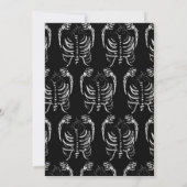 Halloween Skeleton Zeichnend KostümParty Einladung (Rückseite)
