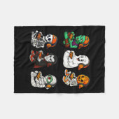 Halloween Skeleton, Zombie Gamer Video Gaming  Fleecedecke (Vorderseite (Horizontal))