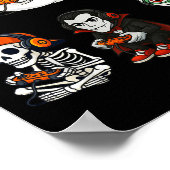 Halloween Skeleton, Zombie Gamer Video Gaming  Poster (Ecke)