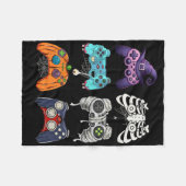 Halloween Skeleton Zombie Gaming Controller Mummy Fleecedecke (Vorderseite (Horizontal))