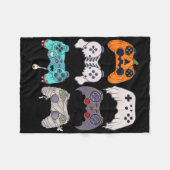 Halloween Skeleton Zombie Gaming Controller Mummy Fleecedecke (Vorderseite (Horizontal))