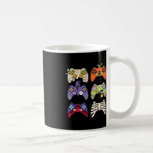 Halloween Skeleton Zombie Gaming Controller Mummy Kaffeetasse (Rechts)