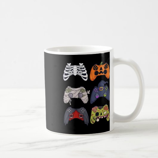 Halloween Skeleton Zombie Gaming Controller Mummy Kaffeetasse (Rechts)