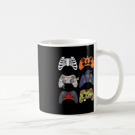Halloween Skeleton Zombie Gaming Controller Mummy Kaffeetasse (Rechts)