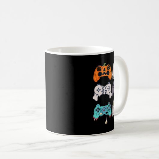 Halloween Skeleton Zombie Gaming Controller Mummy Kaffeetasse (VorderseiteRechts)