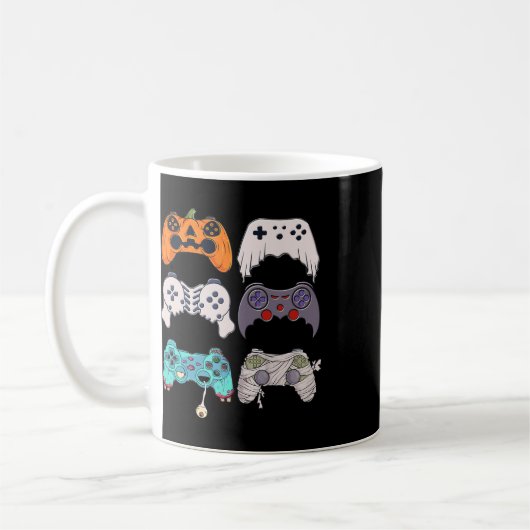 Halloween Skeleton Zombie Gaming Controller Mummy Kaffeetasse (Links)