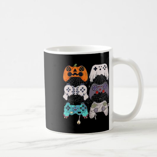 Halloween Skeleton Zombie Gaming Controller Mummy Kaffeetasse (Rechts)