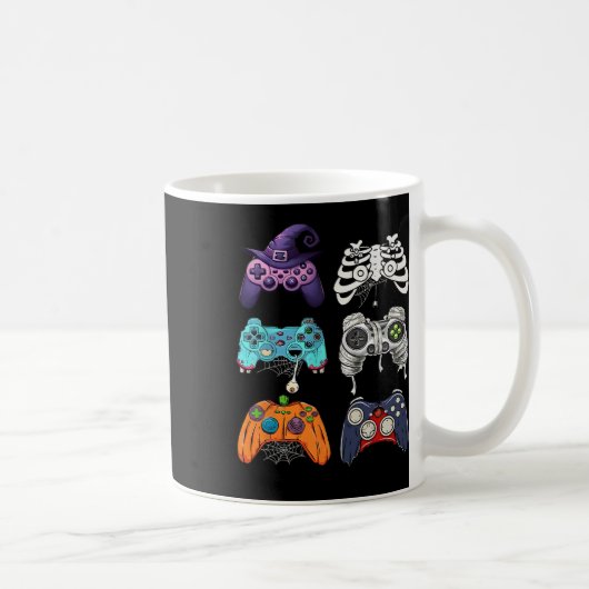 Halloween Skeleton Zombie Gaming Controller Mummy Kaffeetasse (Rechts)
