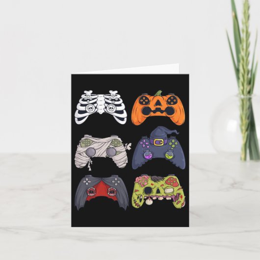 Halloween Skeleton Zombie Gaming Controller Mummy Karte (Vorderseite)