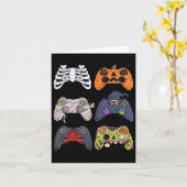 Halloween Skeleton Zombie Gaming Controller Mummy Karte (Gelbe Blume)