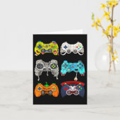Halloween Skeleton Zombie Gaming Controller Mummy Karte (Gelbe Blume)