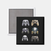 Halloween Skeleton Zombie Gaming Controller Mummy Magnet (Vorderseite/Rückseite)