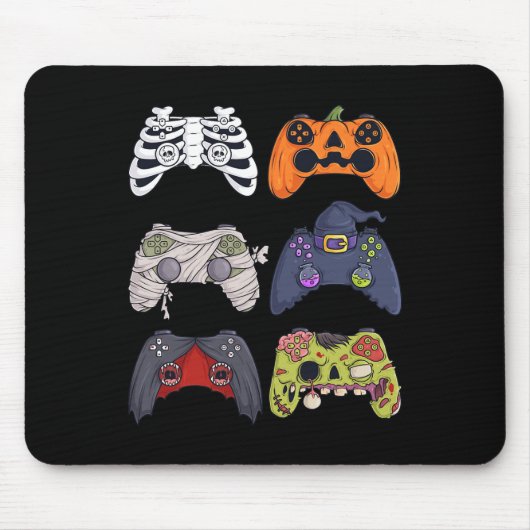 Halloween Skeleton Zombie Gaming Controller Mummy Mousepad (Vorne)