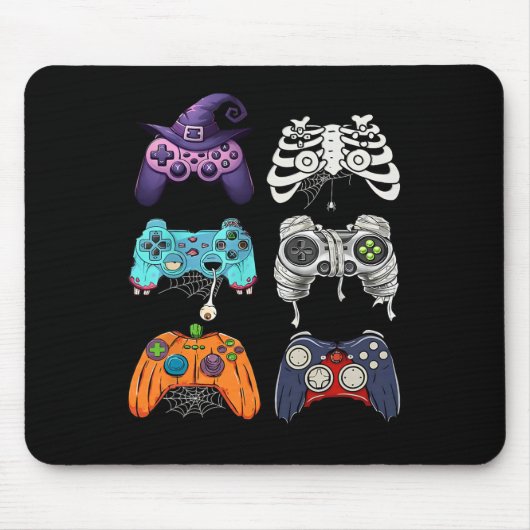 Halloween Skeleton Zombie Gaming Controller Mummy Mousepad (Vorne)