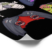 Halloween Skeleton Zombie Gaming Controller Mummy Poster (Ecke)