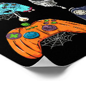 Halloween Skeleton Zombie Gaming Controller Mummy Poster (Ecke)