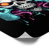 Halloween Skeleton Zombie Gaming Controller Mummy Poster (Ecke)