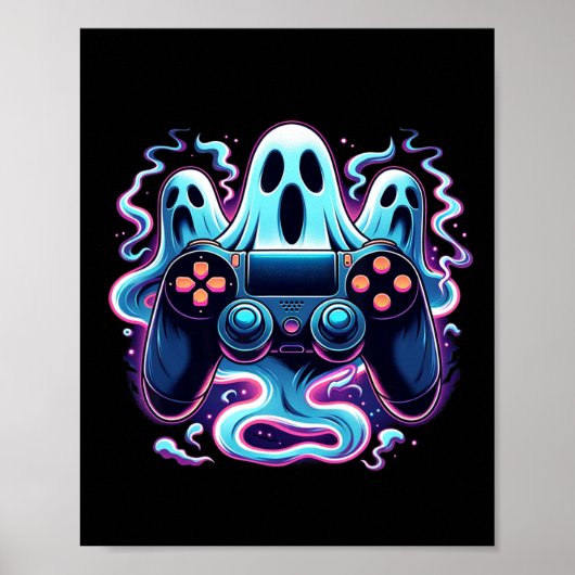 Halloween Skeleton Zombie Gaming Controller Mummy Poster (Vorne)