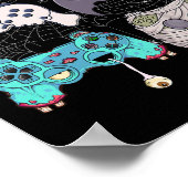 Halloween Skeleton Zombie Gaming Controller Mummy Poster (Ecke)