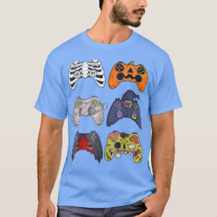 Halloween Skeleton Zombie Gaming Controller Mummy T-Shirt
