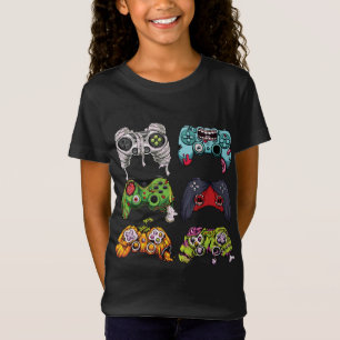Halloween Skeleton Zombie Gaming Controller Mummy T-Shirt
