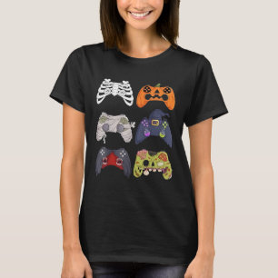 Halloween Skeleton Zombie Gaming Controller Mummy T-Shirt
