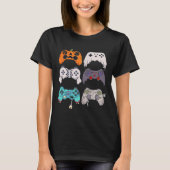 Halloween Skeleton Zombie Gaming Controller Mummy T-Shirt (Vorderseite)