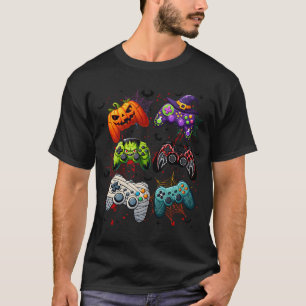 Halloween Skeleton Zombie Gaming Controller Mummy T-Shirt