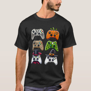Halloween Skeleton Zombie Gaming Controller Mummy T-Shirt