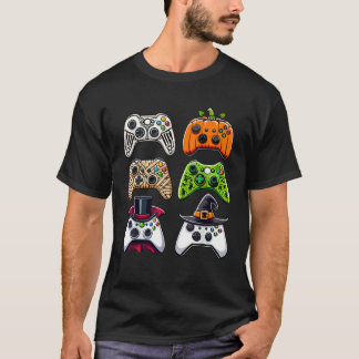 Halloween Skeleton Zombie Gaming Controller Mummy T-Shirt