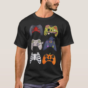 Halloween Skeleton Zombie Gaming Controller Mummy T-Shirt