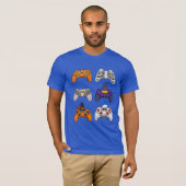 Halloween Skeleton Zombie Gaming Controller T-Shirt (Vorne ganz)