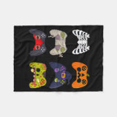 Halloween Skeleton Zombie Gaming Controllers  Fleecedecke (Vorderseite (Horizontal))