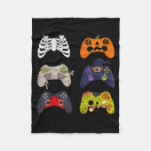 Halloween Skeleton Zombie Gaming Controllers  Fleecedecke (Vorderseite)