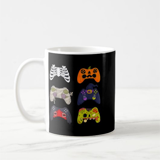 Halloween Skeleton Zombie Gaming Controllers Kaffeetasse (Links)