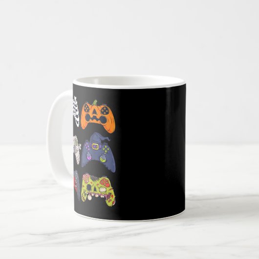 Halloween Skeleton Zombie Gaming Controllers Mummy Kaffeetasse (Vorderseite Links)
