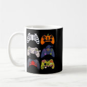 Halloween Skeleton Zombie Gaming Controllers Mummy Kaffeetasse (Links)