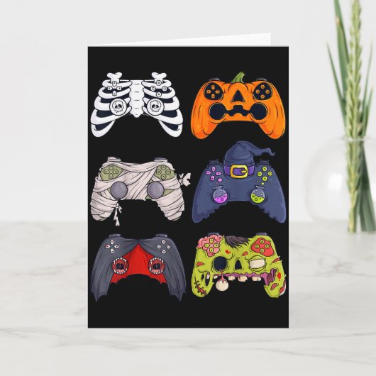 Halloween Skeleton Zombie Gaming Controllers Mummy Karte (Vorderseite)