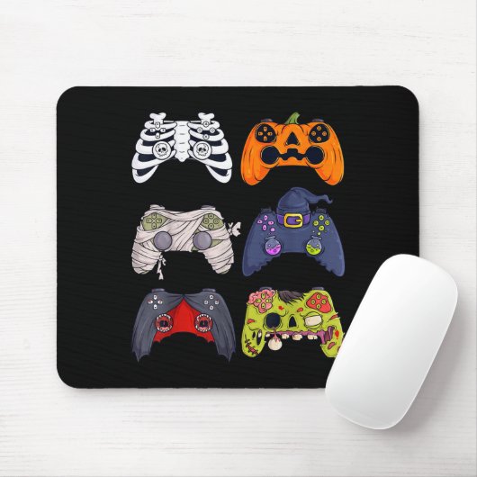 Halloween Skeleton Zombie Gaming Controllers Mummy Mousepad (Mit Mouse)