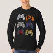 Halloween Skeleton Zombie Gaming Controllers Mummy T-Shirt (Vorderseite)